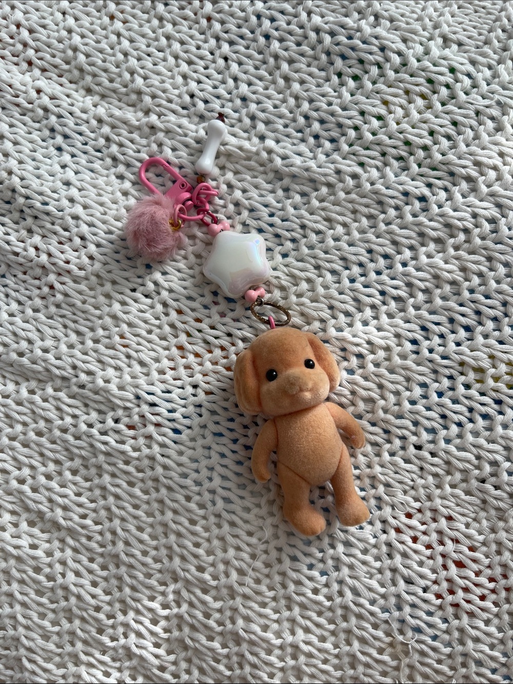 Dog calico critter keychain